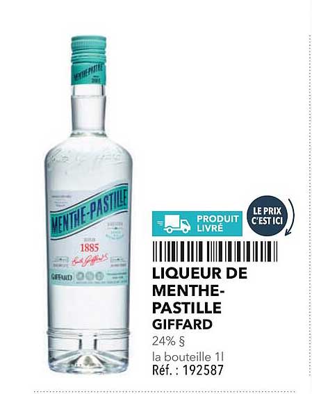 LIQUEUR DE MENTHE-PASTILLE GIFFARD