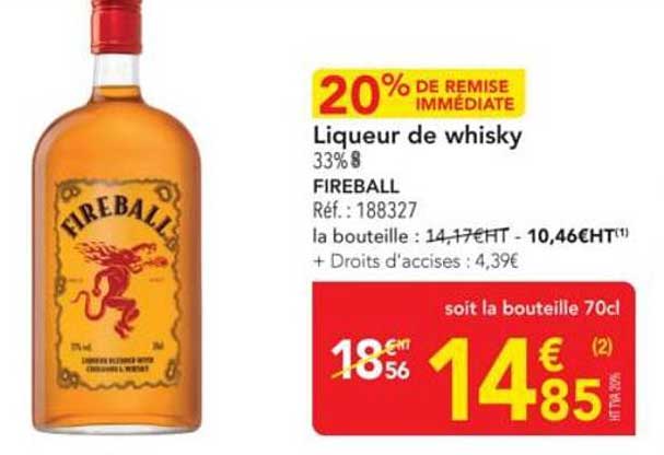 Liqueur de whisky 33% - FIREBALL