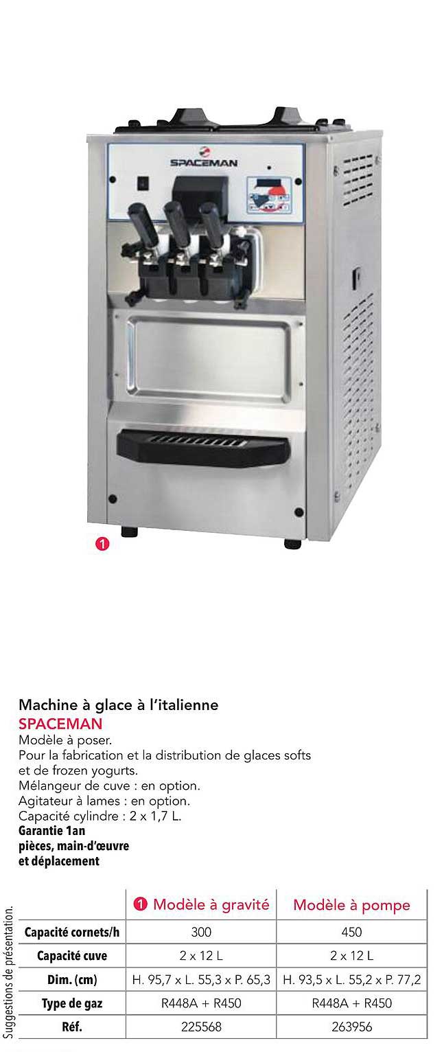 Machine à glace à l’italienne SPACEMAN