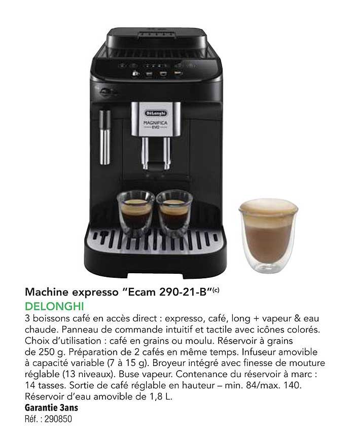 Machine expresso “Ecam 290-21-B”