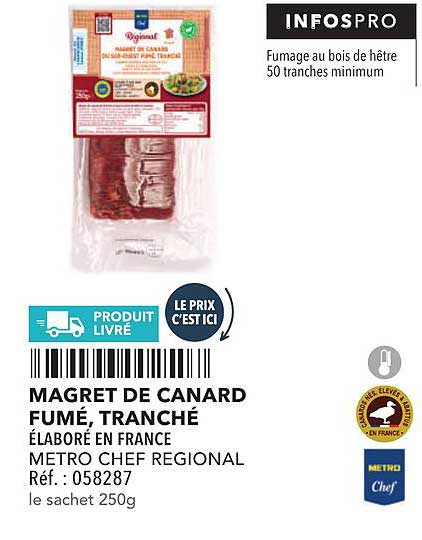 MAGRET DE CANARD FUMÉ, TRANCHÉ