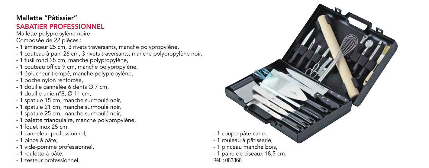 Mallette "Pâtissier" SABATIER PROFESSIONNEL