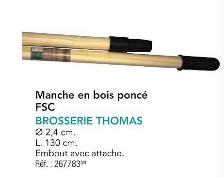 Manche en bois poncé FSC