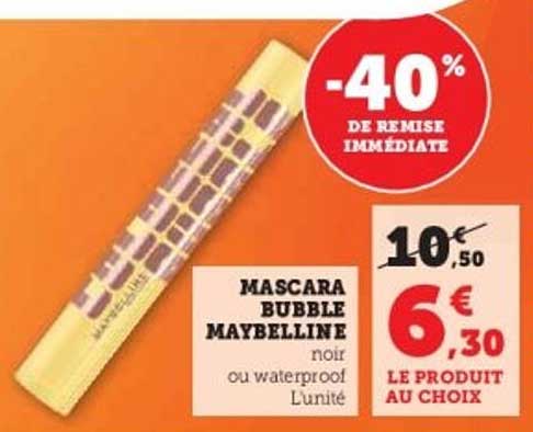 MASCARA BUBBLE MAYBELLINE noir ou waterproof
