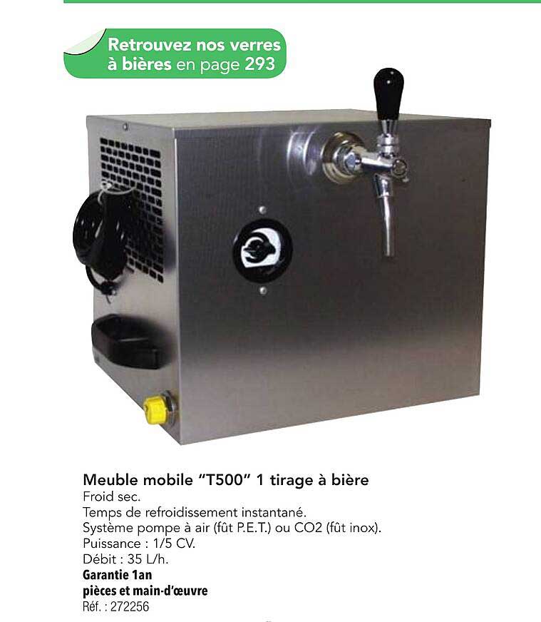 Meuble mobile “T500” 1 tirage à bière