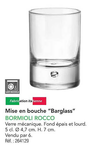 Mise en bouche "Barglass" BORMIOLI ROCCO