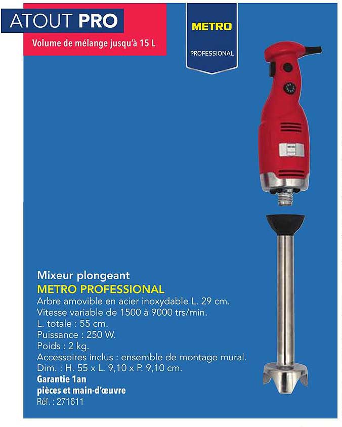Mixeur plongeant METRO PROFESSIONAL