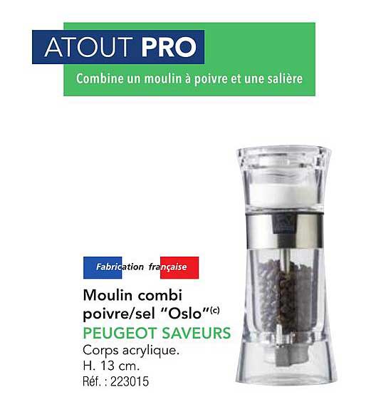 Moulin combi poivre/sel "Oslo"(c)