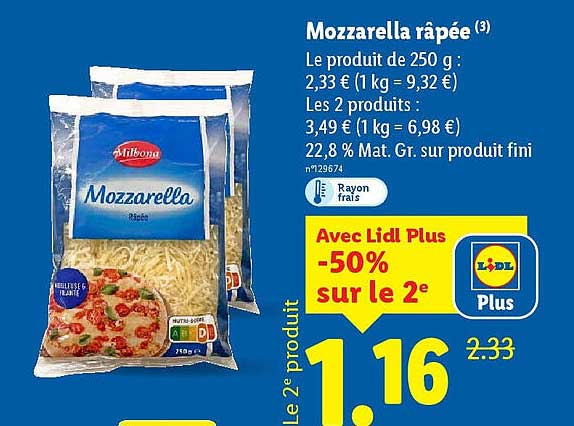 Mozzarella râpée (3)