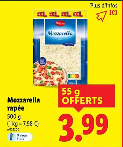 Mozzarella râpée