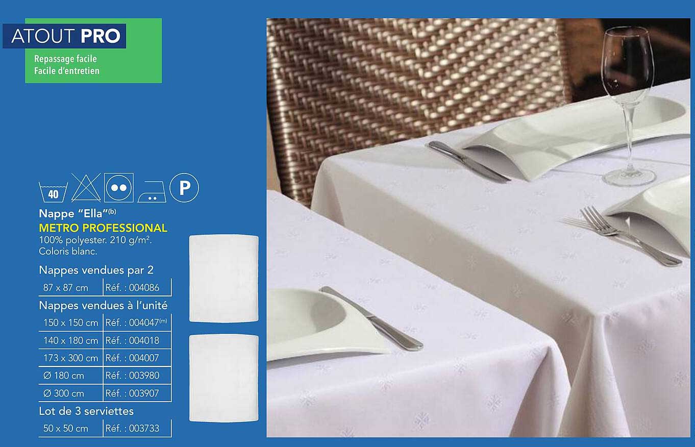 Nappe "Ella" METRO PROFESSIONAL