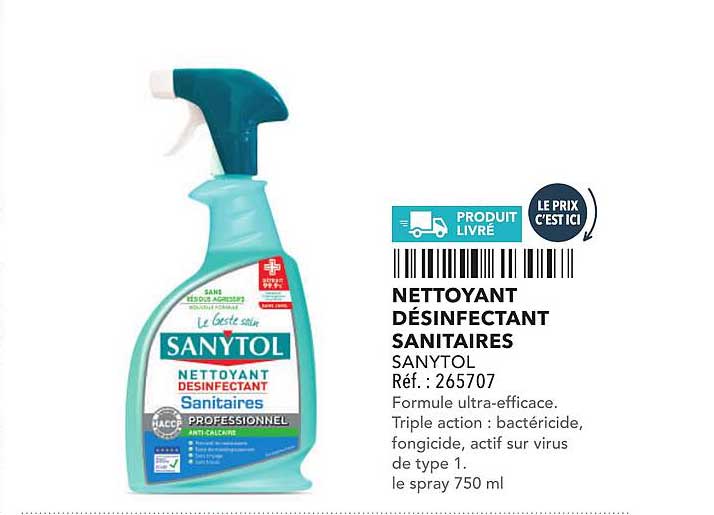 NETTOYANT DÉSINFECTANT SANITAIRES