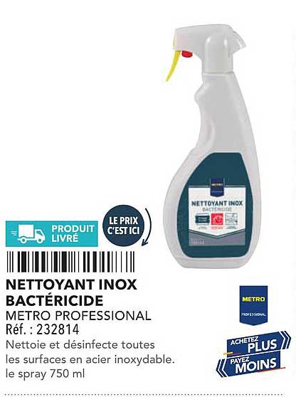 NETTOYANT INOX BACTÉRICIDE