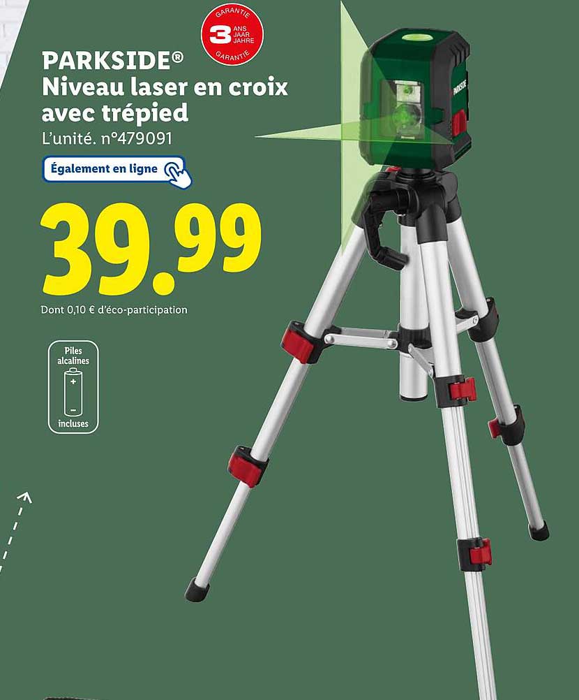 Niveau laser en croix avec trépied