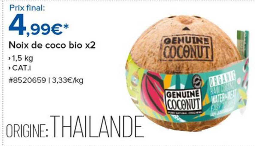 Noix de coco bio x2