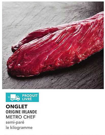 ONGLET ORIGINE IRLANDE METRO CHEF