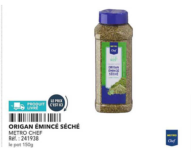 ORIGAN ÉMINCÉ SÉCHÉ