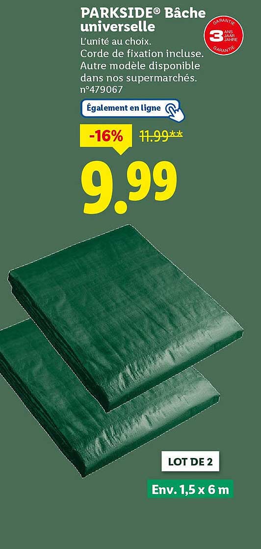 PARKSIDE® Bâche universelle