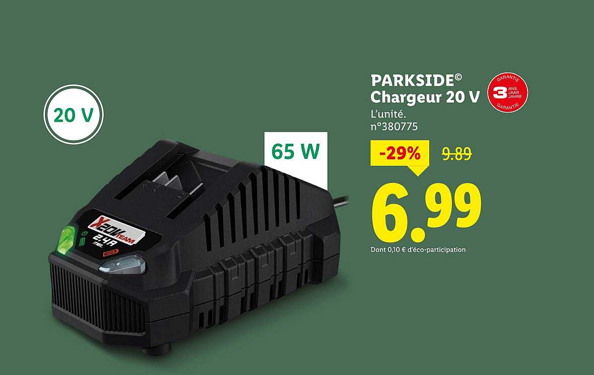PARKSIDE® Chargeur 20 V