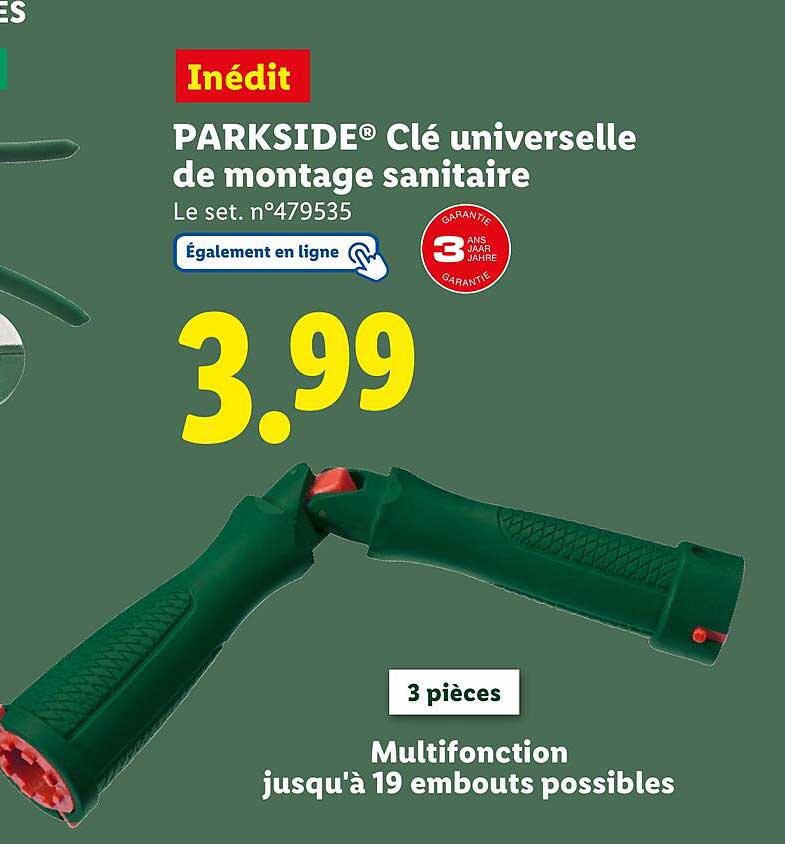 PARKSIDE® Clé universelle de montage sanitaire