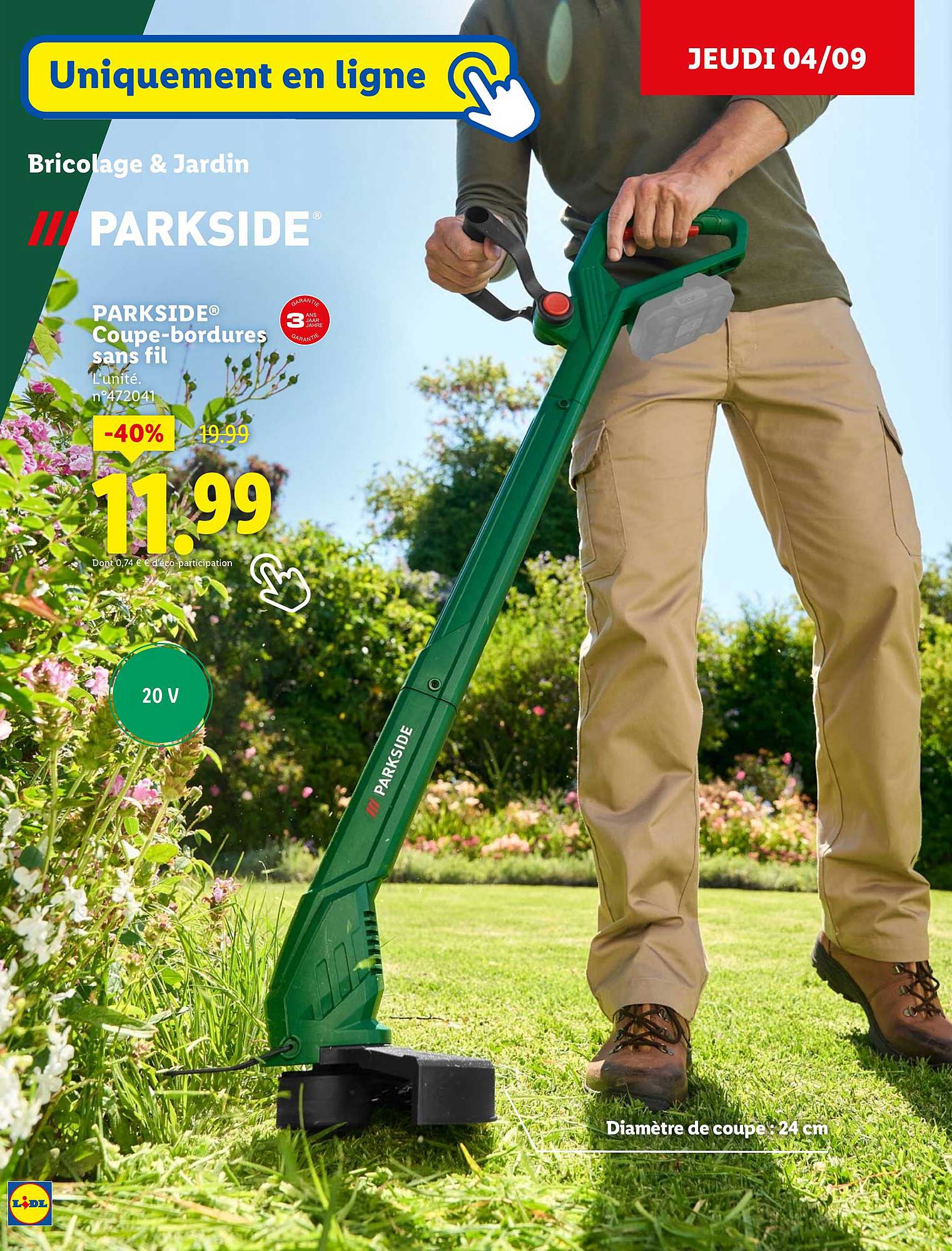 PARKSIDE® Coupe-bordures sans fil