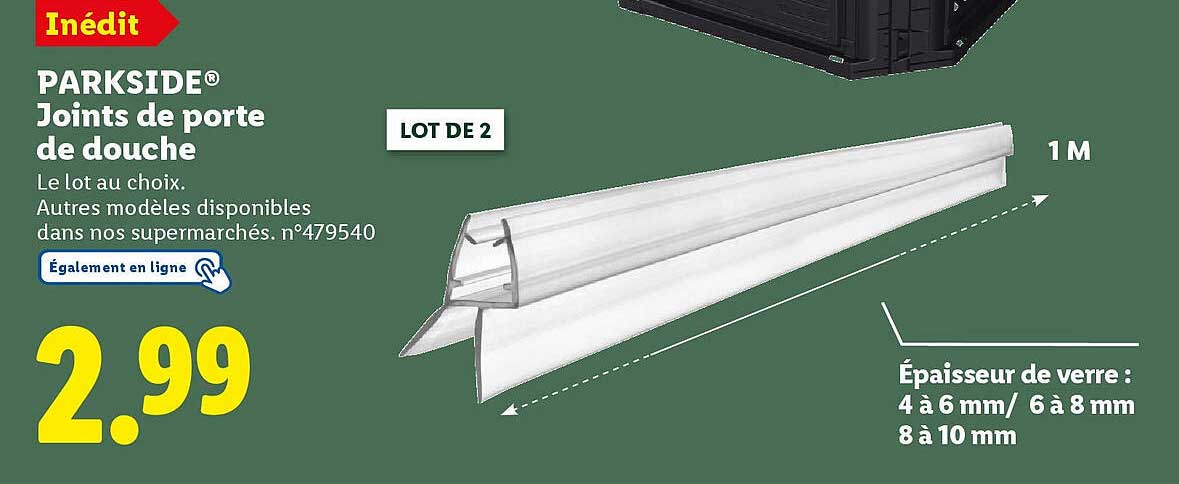 PARKSIDE® Joints de porte de douche