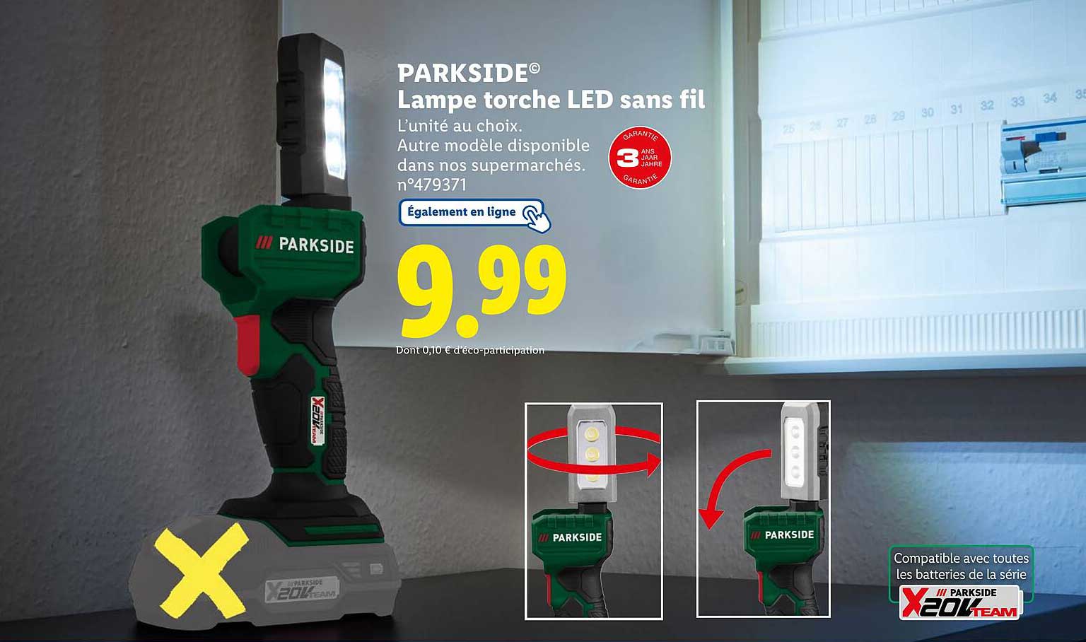 PARKSIDE® Lampe torche LED sans fil