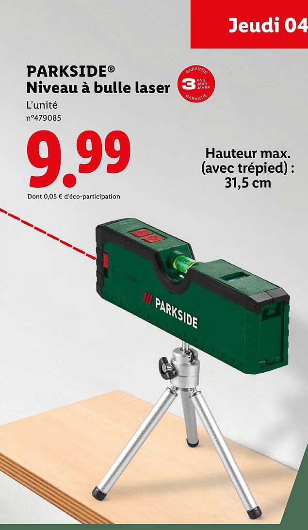 PARKSIDE® Niveau à bulle laser