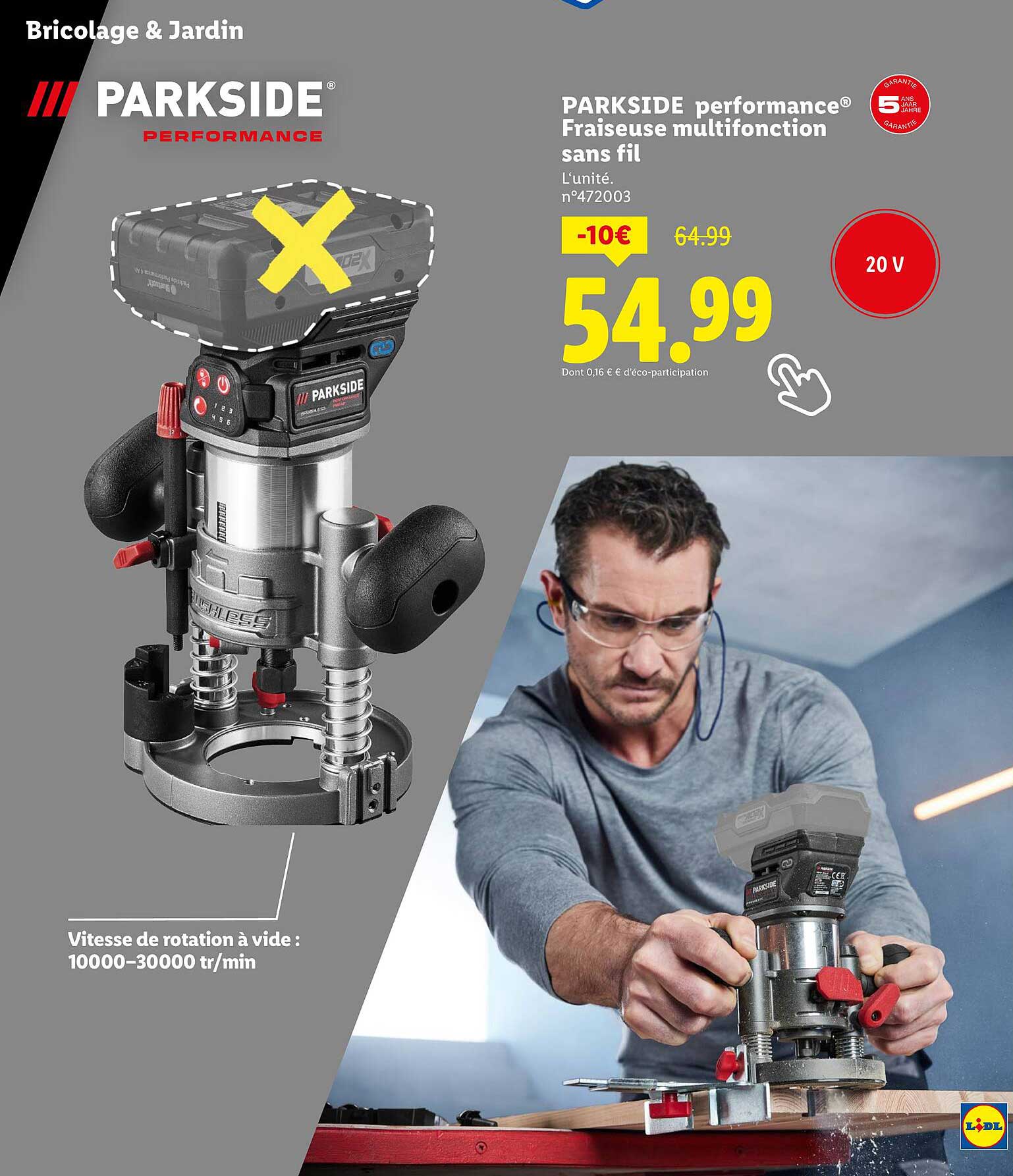 PARKSIDE performance® Fraiseuse multifonction sans fil