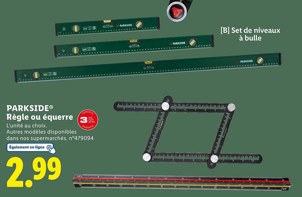 PARKSIDE® Règle ou équerre