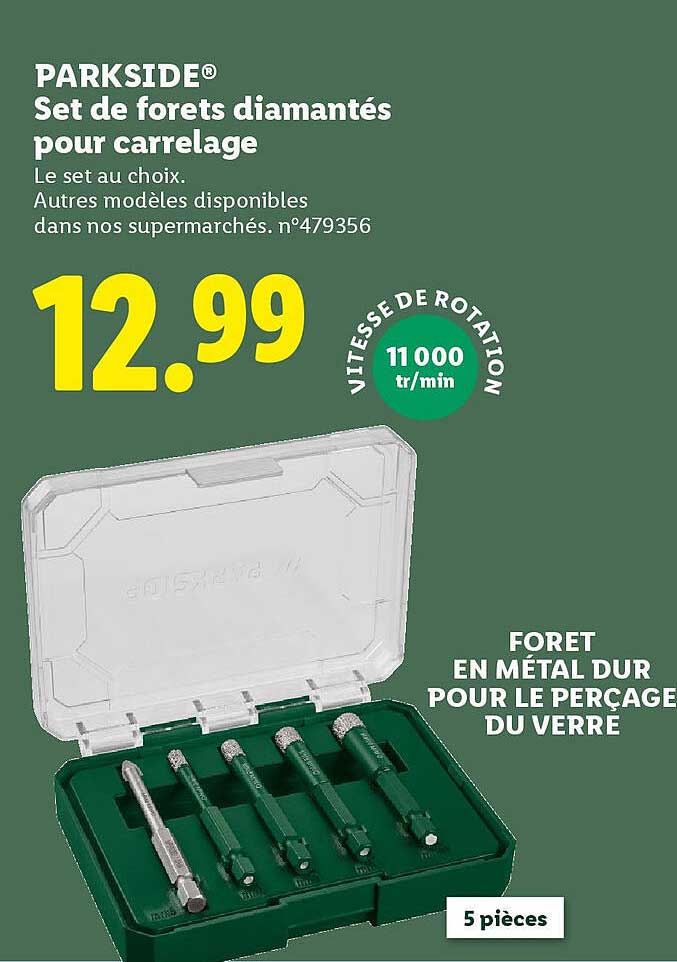 PARKSIDE® Set de forets diamantés pour carrelage