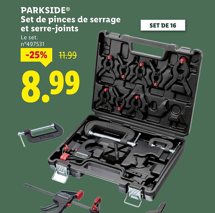 PARKSIDE® Set de pinces de serrage et serre-joints