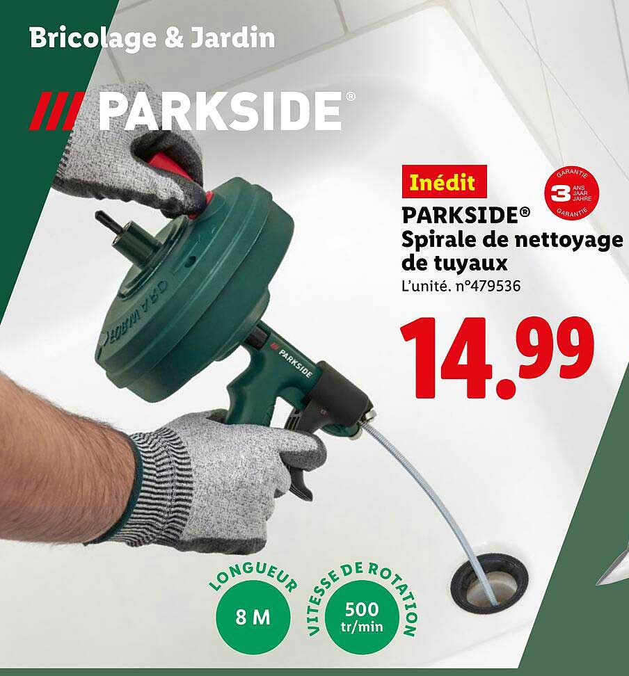 PARKSIDE® Spirale de nettoyage de tuyaux