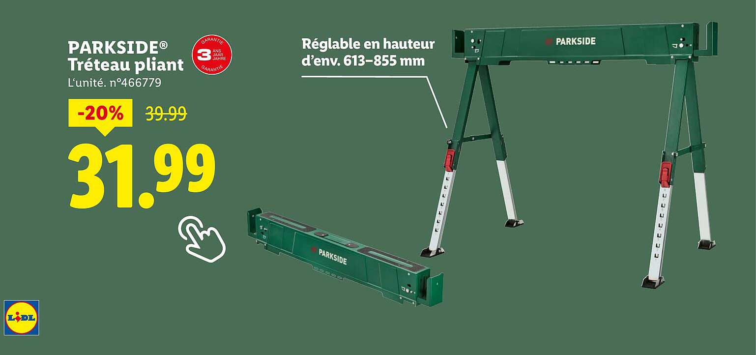 PARKSIDE® Tréteau pliant