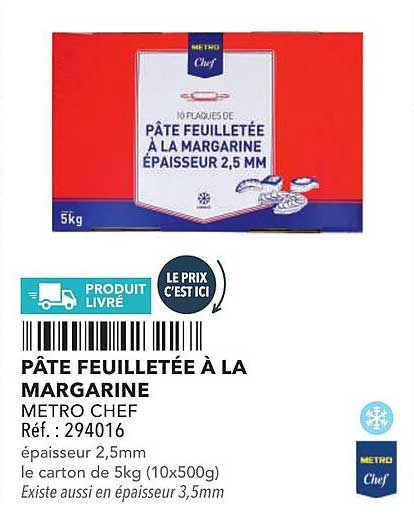 PÂTE FEuilletée À LA MARGARINE