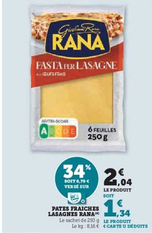PÂTES FRAÎCHES LASAGNES RANA