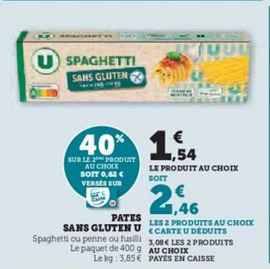 PÂTES SANS GLUTEN U