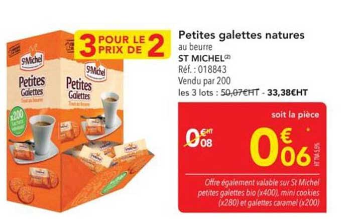 Petites galettes natures au beurre