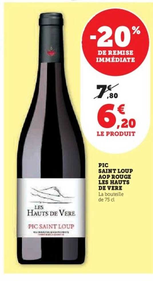 PIC SAINT LOUP AOP ROUGE LES HAUTS DE VERE