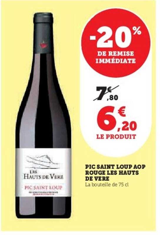 PIC SAINT LOUP AOP ROUGE LES HAUTS DE VERE