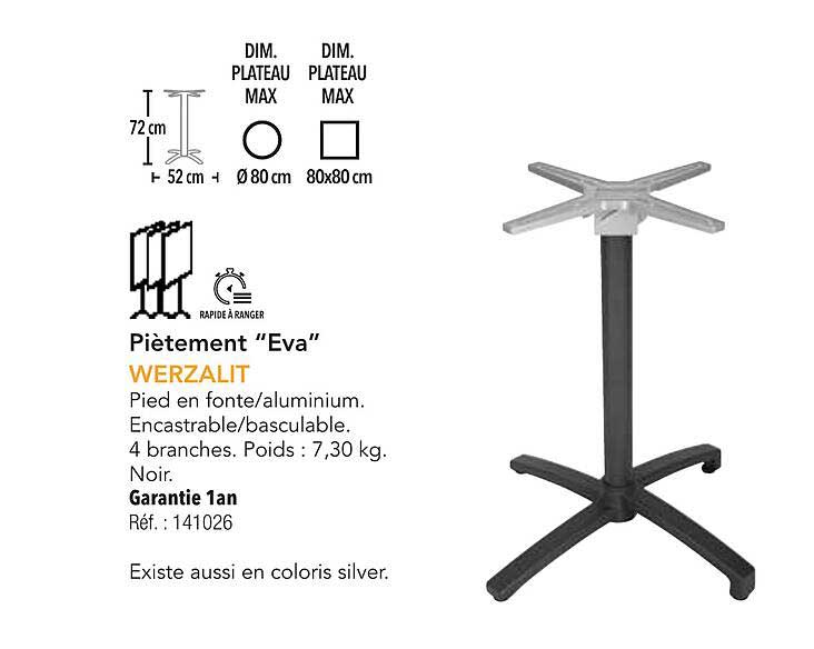 Pied de table "Eva" WERZALIT