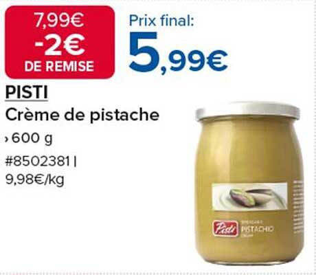 PISTI Crème de pistache 600 g