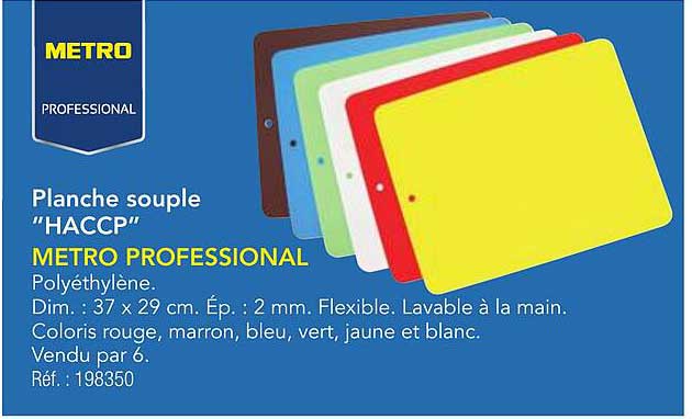 Planche souple "HACCP"
