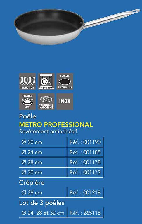 Poêle METRO PROFESSIONAL