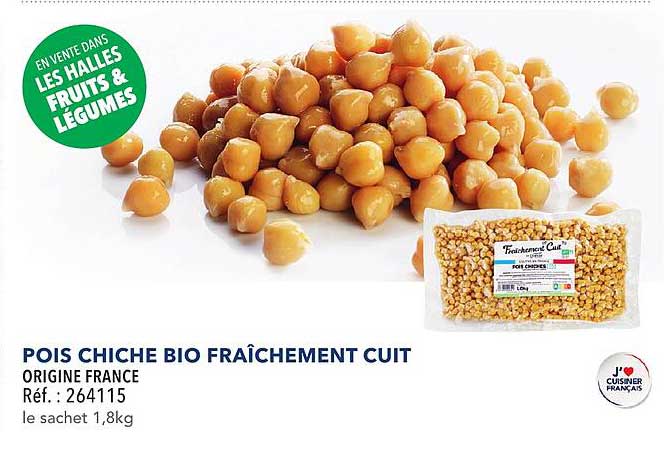 Pois Chiche Bio Fraîchement Cuit