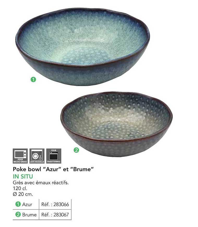 Poke bowl "Azur" et "Brume"