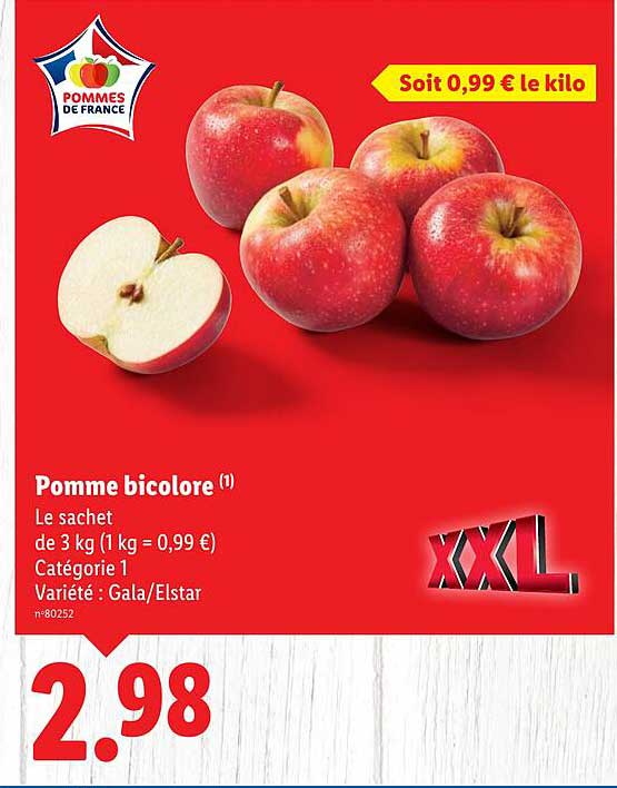 Pomme bicolore