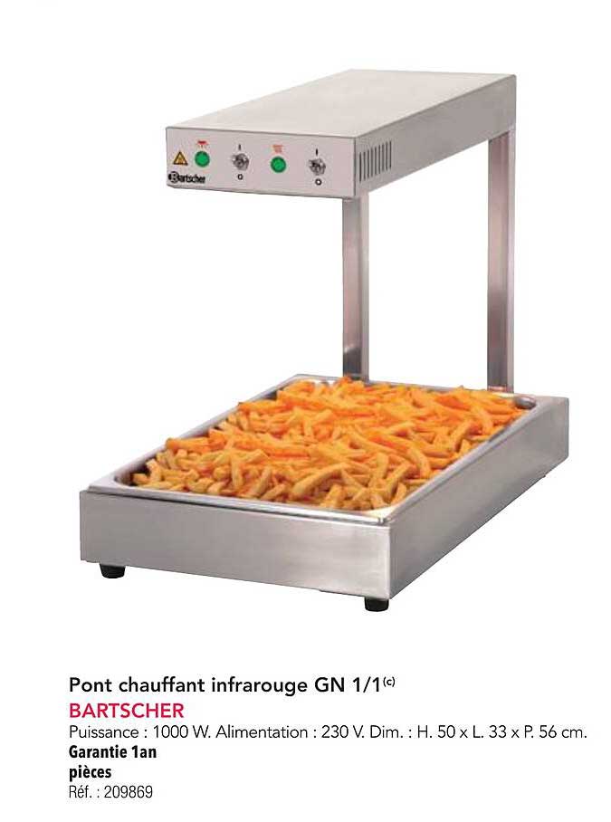 Pont chauffant infrarouge GN 1/1 BARTSCHER