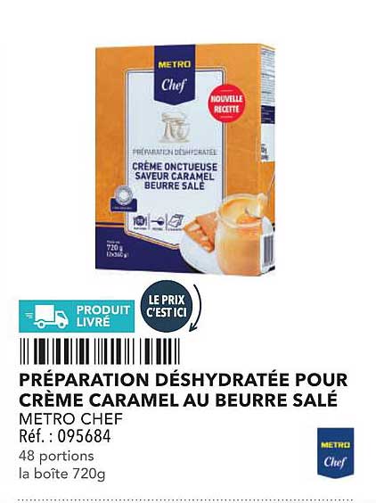 PRÉPARATION DÉSHYDRATÉE POUR CRÈME CARAMEL AU BEURRE SALÉ