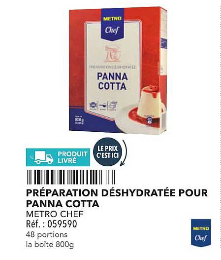 PRÉPARATION DÉSHYDRATÉE POUR PANNA COTTA